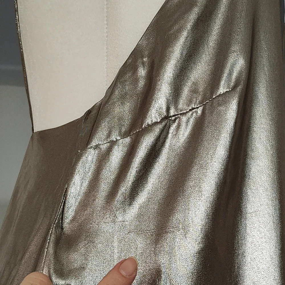 New Mango Metallic Party Dress Size XS - Picture 11 of 12